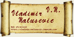 Vladimir Malušević vizit kartica